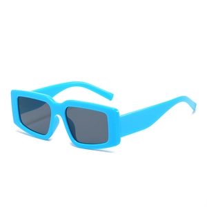 Lunettes De Soleil Rectangulaires Monture Carrée Épaisse Lentille PC AC Protection UV400 Mode Rétro Pour Femmes Streetwear