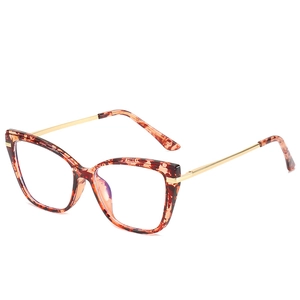 Monture De Lunettes Oeil De Chat TR90 Métal Lunettes Anti Lumière Bleue Mode Rétro Style Coréen Femmes Hommes