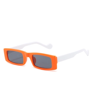 Rechteckige Sonnenbrille Retro Quadratischer PC Rahmen AC Linse UV400 Schutz Lebendige Mode Streetwear Für Damen