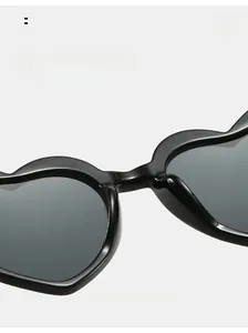 Detail of comfortable nose pads on heart-shaped sunglasses for a seamless fit
