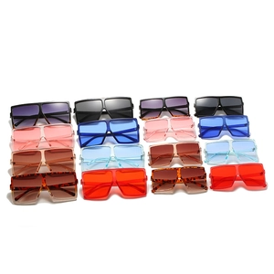 Modische quadratische Oversized-Sonnenbrillen für Eltern und Kinder in 16 bunten Farben