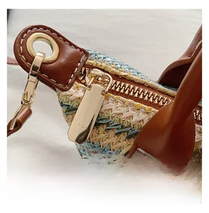 Detailed macro view of high-quality woven texture with premium smooth metal zipper closure