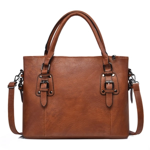 Sac À Main Femme Grande Capacité Vintage Cuir PU De Grain Litchi Sac Fourre-Tout Avec Bandoulière Amovible Pour Bureau