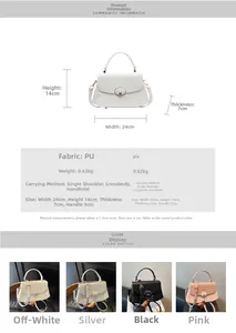 Detailed size chart of women crossbody bag with snake skin pattern and metallic M buckle