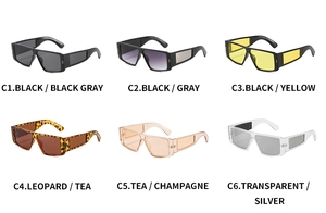 Comparaison de six lunettes de soleil rectangulaires élégantes en divers coloris
