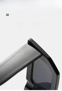 Detail of glossy black sunglass temples showing high elasticity and lightweight material