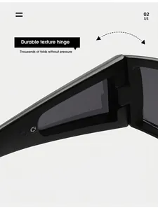 Detail of durable texture hinge on matte black cycling sunglasses with metal screw fixation