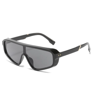 Fashion Oversized Shield Sunglasses One Piece PC Frame UV400 Protection Retro Trendy Eyewear For Women Unisex