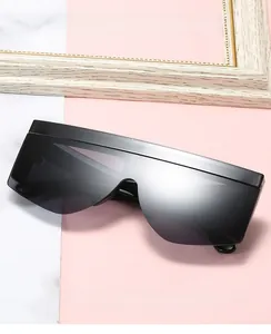 Detail view of model #9099 oversized flat top computer safety glasses on marble surface