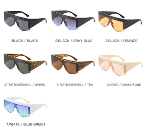 Flat top oversized sunglasses available in seven stylish color combinations and variants