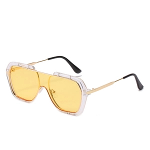 Oversized Square Sunglasses For Women Men PC Metal Frame UV400 Protection Retro Flat Top Trendy Outdoor Driving