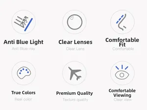 Caratteristiche degli occhiali: filtro luce blu, visione chiara e montatura comoda