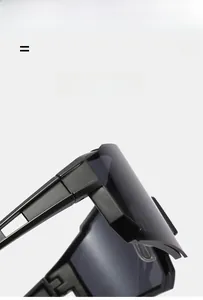 Detail of durable hinge structure on black matte cycling sunglasses with light elastic frame