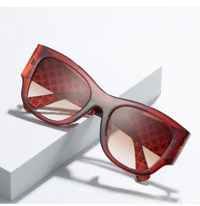 Macro shot of stylish tortoiseshell cat eye sunglasses with brown gradient lenses
