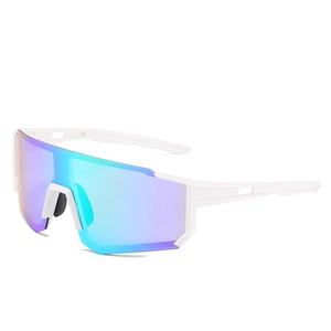 Sports Cycling Sunglasses UV400 Protection PC Oversized One Piece Shield Frame Outdoor Unisex Eyewear
