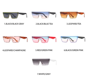 Multiples coloris de lunettes de soleil oversize avec montures léopard et verres dégradés