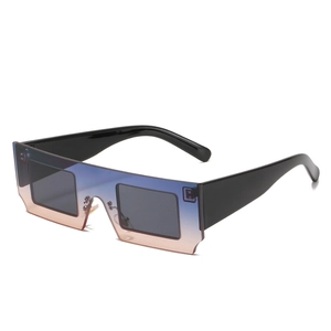 Fashion Rectangle Sunglasses UV400 Protection Retro Futuristic Pixel Style PC Frame For Women And Men Outdoor Travel
