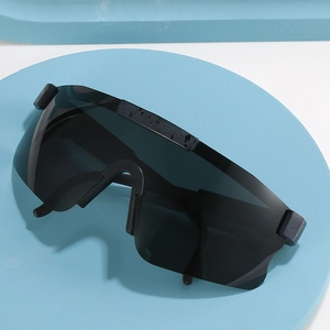 Polarized shield sports sunglasses with black lenses for cycling and UV protection