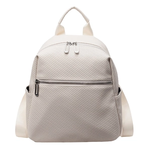 Sac À Dos Mode Femme Cuir PU Texturé Grande Capacité Tendance Style Coréen Sac D'école Minimaliste Sac De Jour