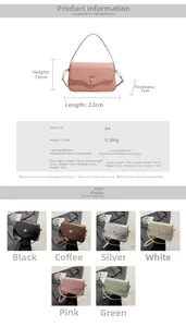 Tableau des tailles et spécifications de la sacoche minimaliste en cuir PU pour femme
