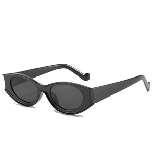 Damen Katzenaugen Sonnenbrille Retro Kleine Ovale PC Rahmen UV400 Schutz Trendige Mode Brillen Für Reisen Party