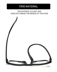 Flexible black TR90 frame kids glasses being bent to show high durability and softness