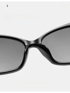 Detailed close-up of comfortable nose pads on black square frame sunglasses