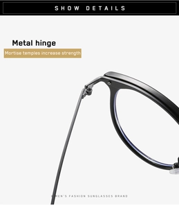 Macro detail of high-quality metal hinge and reinforced temple structure for TR90 eyewear