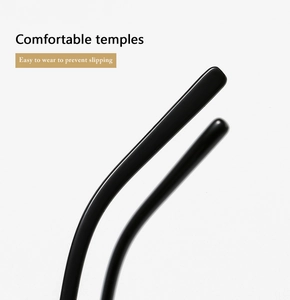 Detail of glossy black sunglass temples featuring an ergonomic anti-slip design