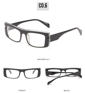 Multi-angle view of oversized square sunglasses featuring unique double-layer black frames