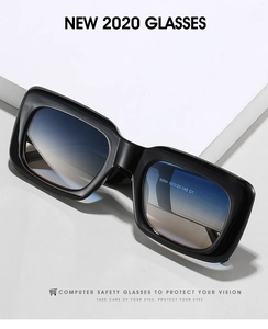 Detailansicht der quadratischen Sonnenbrille mit Modellnummer und Maßen am Bügel