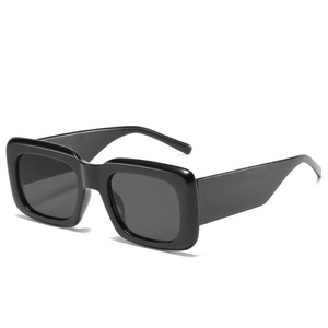 Quadratische Sonnenbrille PC UV400 Schutz Retro Trendige Weite Bügel Brillen Für Damen Outdoor Mode