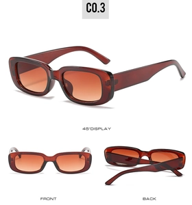 Trois vues de lunettes de soleil ovales rétro ambre avec verres dégradés orange vif