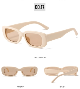 Vues détaillées de lunettes de soleil vintage avec monture crème et verres bruns