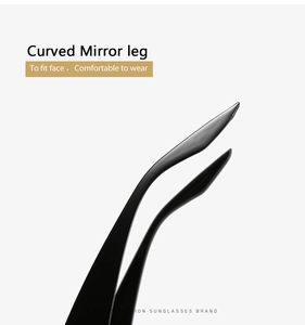 Detail of curved black spectacle legs designed for ergonomic fit and comfort