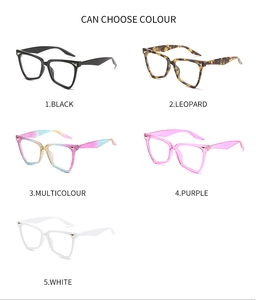Detailed collection of square anti-blue light glasses frames in five stylish colors