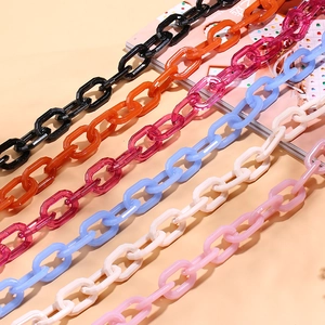 Hip hop oversized sunglasses with colorful acrylic chain accessories for trendy stage style