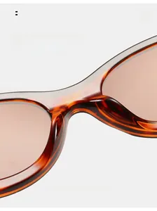 Detailed macro view of smooth comfortable nose pads on oval tortoiseshell sunglasses