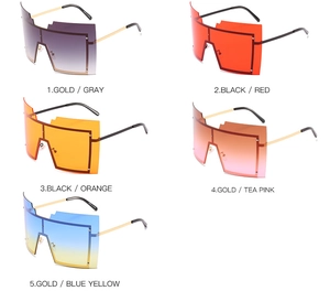 Collection de lunettes de soleil géométriques oversize aux couleurs et verres dégradés