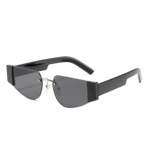 Mode Randlose Katzenaugen Sonnenbrille UV400 Schutz Street Style Mehrfarbig Metallbrücke Brillen Für Damen