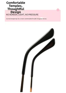 Détail des branches en métal léger avec embouts antidérapants ergonomiques pour lunettes