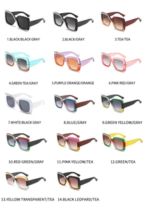 Grid display showing 14 pairs of square frame sunglasses with dense rhinestone trim