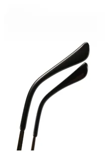 Détail des branches courbées en résine pour un port de lunettes léger et confortable