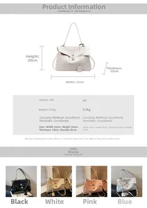 Detailed size guide and color options for the large capacity tote and crossbody bag