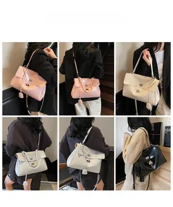 Collage of glossy patent leather tote bags in four colors shown on models for daily use