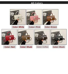 Detailed grid view showing various color options for the stylish small square box handbag