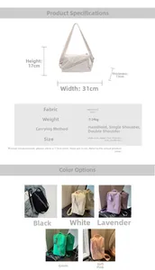 Detailed size chart and multi-color options for the waterproof canvas convertible backpack