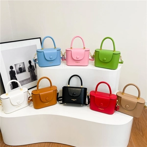 Women Trendy PU Leather Box Handbag Minimalist Single Shoulder Crossbody Bag With Top Handle Fashion Daily Square Purse Ladies Bag