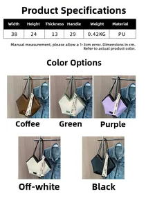 Sac fourre-tout plissé en PU disponible en coloris café, vert, violet, beige et noir