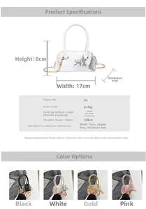 Mini faux snakeskin shell bag dimensions 17x8x6cm with metal chain shoulder strap